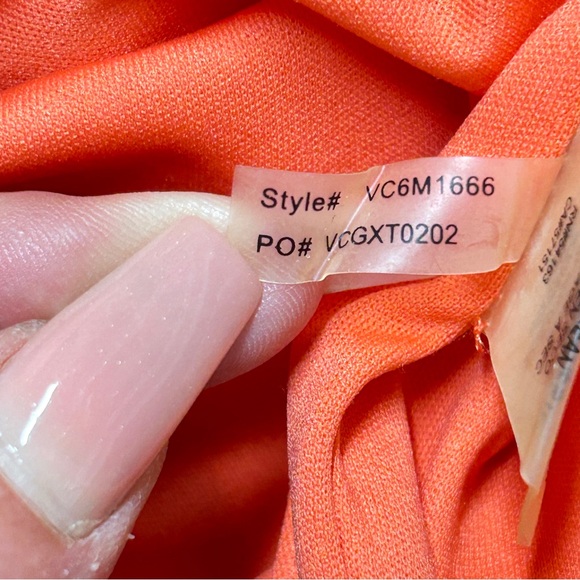 Vince Camuto Women's Coral Back Pleat Chiffon Swing Dress - Picture 12 of 12